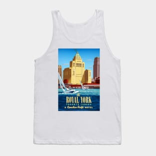 Vintage Travel Poster Canada Toronto Royal York Tank Top